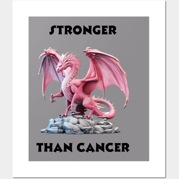 STRONGER THAN CANCER v2 Wall Art by Mystik Media LLC